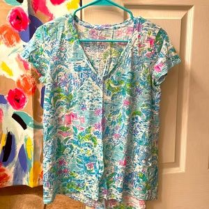 NWOT Lilly Pulitzer Etta VNeck Top